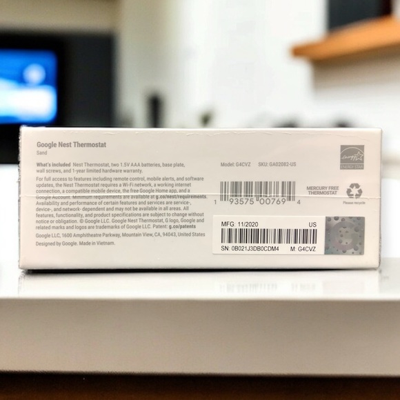 Google Nest Thermostat - Smart Programmable Wi-Fi Thermostat - Sand (Brand New) - Picture 4 of 15